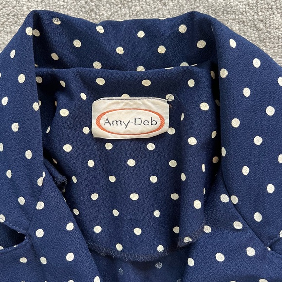 Vintage Amy-Deb Polka Dot Peplum Top - Picture 6 of 10